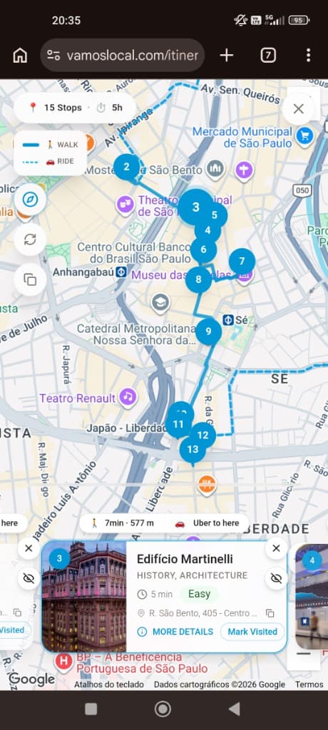 Vamos App Map